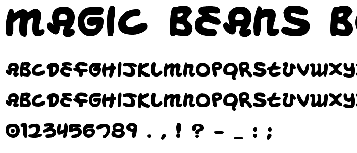 Magic Beans Bold font